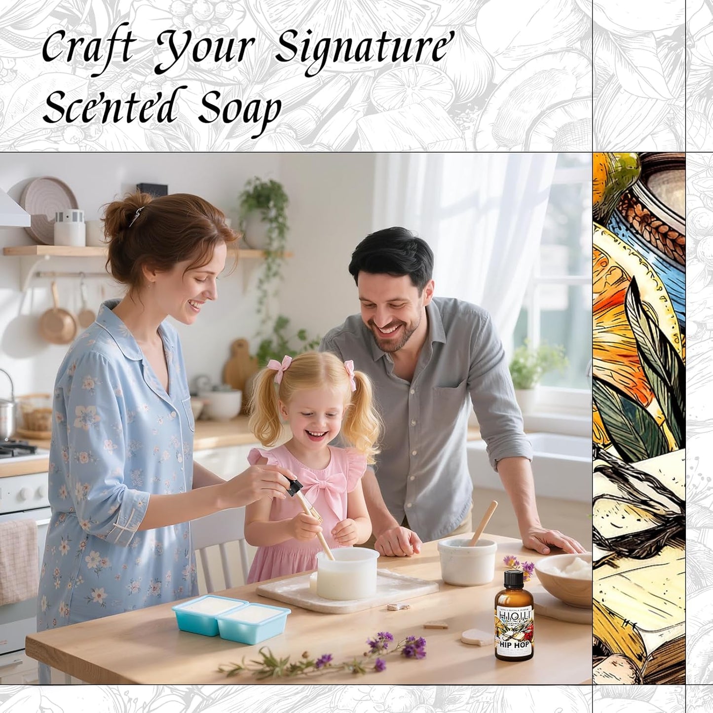 HIQILI Hip Hop Fragrance Oil for Scent Diffusers, Lemon & Green Apple Scents, Candles & Soaps Making, Add to Body Scrub and Spray - 1 Fl Oz