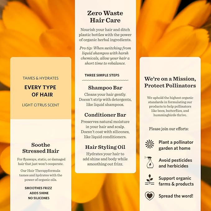 Moon Valley Organics Organic Hair Therapy for Every Type of Hair With MCT Oil, Jojoba Oil, Argan Oil, And Rosemary - Reduce Frizz, Hydrate, Heal Damaged Hair