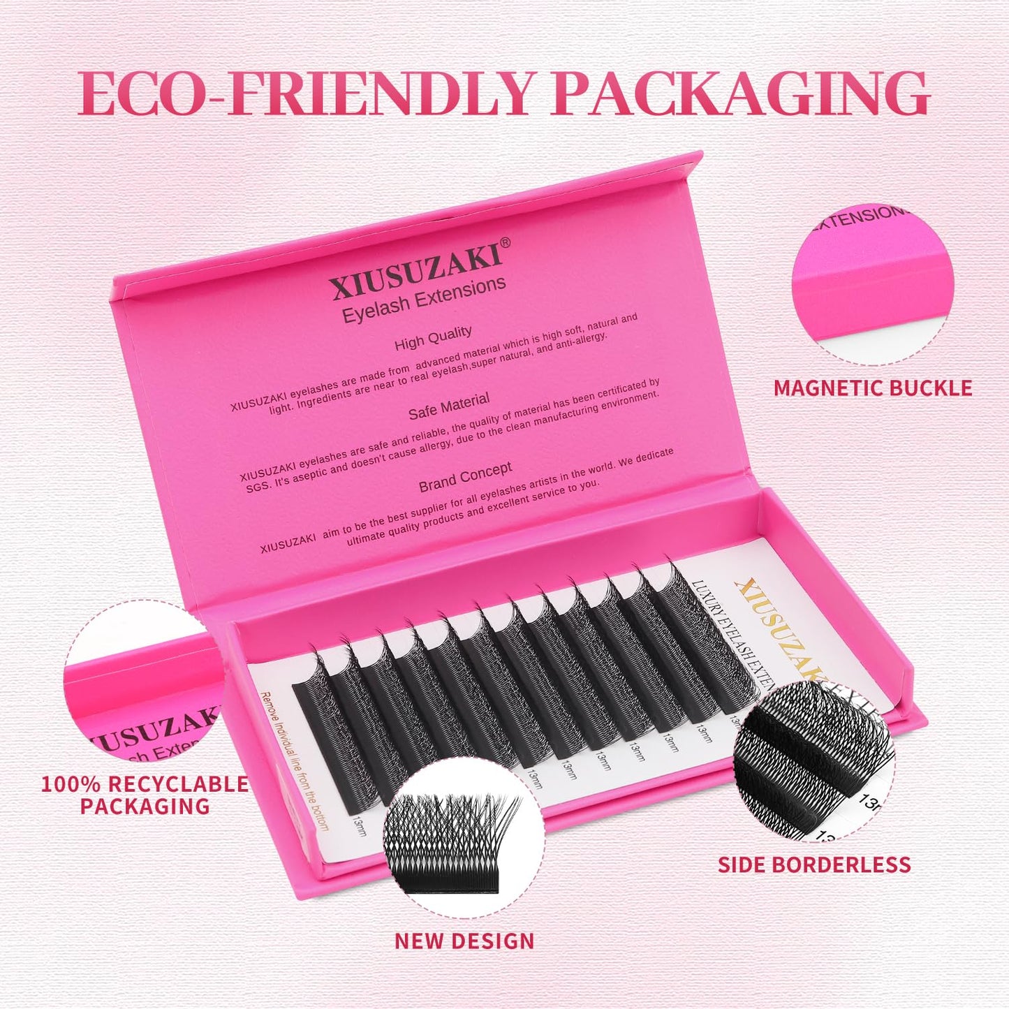 Lash Extensions Double Tips 3D Eyelash Extensions W Shape 0.07mm Thickness D Curl 12mm Premade Fans Easy Fan Volume Matte Black Crisscross Eyelashes(W-3D-Double Tips-0.07-D,12mm)