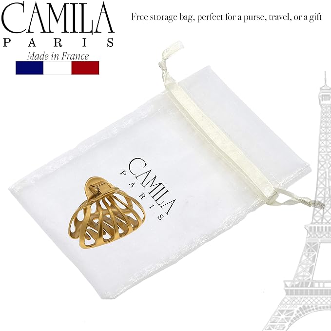 Camila Paris CP3052 2PK French Octopus Hair Clip for Women for Thick Volume Hair, Girls Hair Claw Clips Jaw Fashion Durable Styling Hair Accessories for Women, Strong Hold No Slip Grip, Made in France