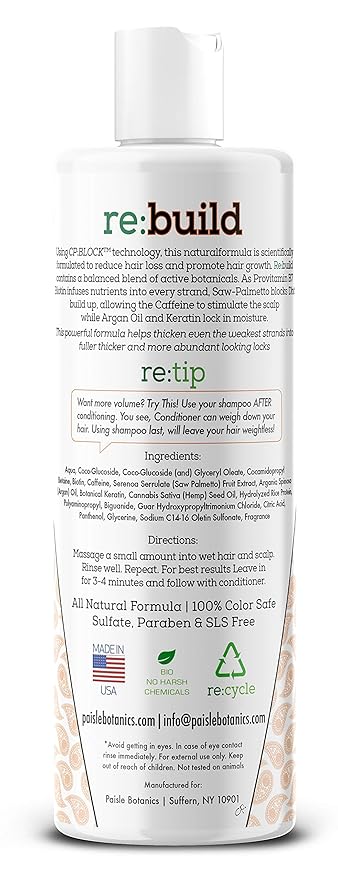 NATURAL Volumizing Shampoo and Conditioner for Hair Growth - DHT Blocking Formula with Biotin for Thinning Hair and Hair Loss Prevention for Men & Women