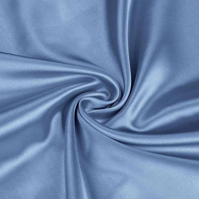 BEDELITE Satin Body Pillow Cover, Super Soft and Cooling Body Pillow Pillowcase for Hair and Skin, Breathable Silky Full Long Pillowcase Cover(20"x54", Airy Blue)