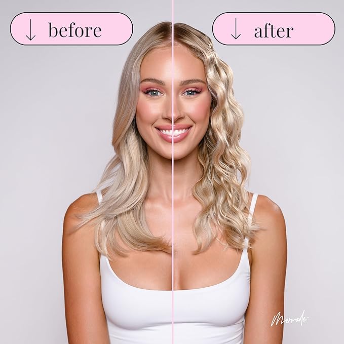 Mermade PRO Hair Waver 1" - 3 Barrel, Curling Iron 1 Inch, Ceramic Barrel Waver for Thick, Thin, Long, or Short Hair - 1", Pink