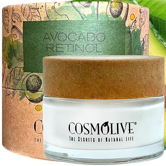 Retinol Cream for Face with Avocado Oil - Natural Moisturizer Face Cream, Smooth Skin Formula - 1.6 fl. Oz