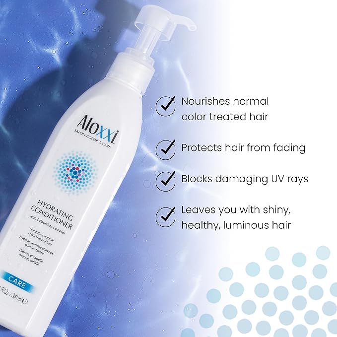ALOXXI Hydrating Color Protectant Conditioner for Color Treated Hair with Keratin Jojoba & Olive Oils Nourishes and Repairs, 10.1 Fl Oz