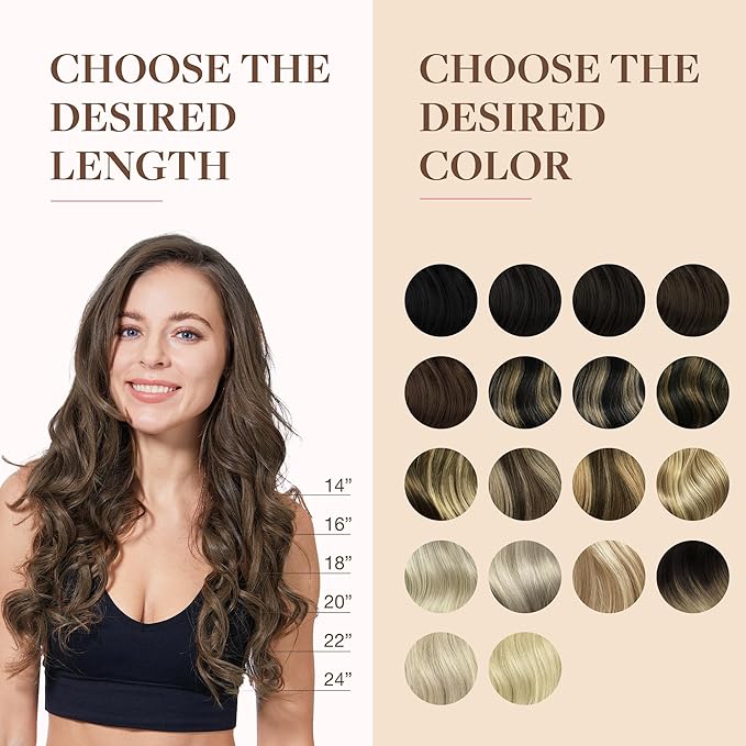 GOO GOO Clip in Hair Extensions Real Human Hair, Remy Human Hair Extensions Clip ins for Women, Natural Human Hair, 24inch 160g 7Pcs, 5 Light Ash Brown