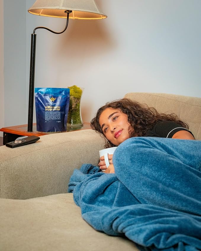 Willamette Peppermint Tea, Organic Loose Leaf Mint Herbal Tea – Soothing, Caffeine-Free – Refreshing Hot or Iced – 4 oz Resealable Bag (Makes 50 Cups) – The Elegant Elephant