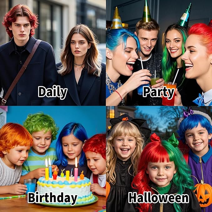 Halloween Hair Spray,Temporary Hair Color Spray for Women Kids Men,Washable Hairspray,Colored Hair Spray,Color Hairspray for Halloween,Party,Cosplay,Christmas Day (03#Red)