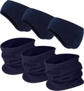 BBTO 6 Pieces Fleece Ear Warmers Headband Winter Neck Gaiter