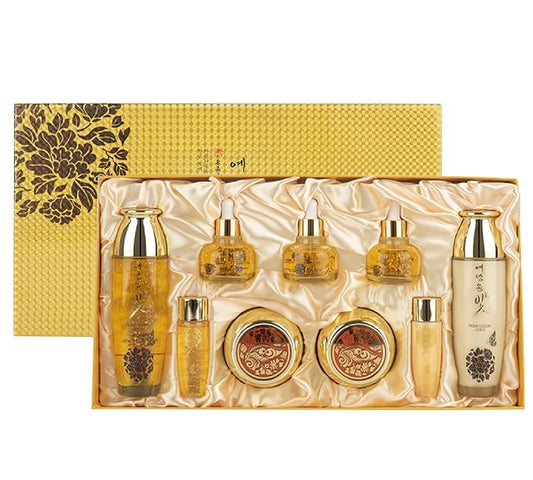 YEDAM YUN BIT Prime Luxury Gold Women Skin Care Set With Skin, Emulsion, Cream, Serum, Wrinkle Care Nourishing And Moisturizing, Calming Korea Cosmetics
