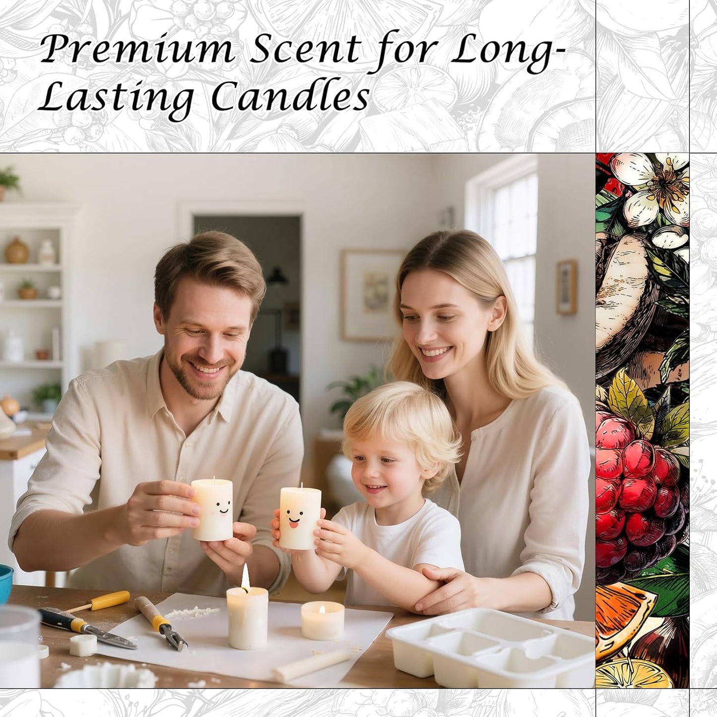 HIQILI Wild Strawberry & Parsley Fragrance Oil for Candle Making, Inspired by J-M.Lone Wild-Straw & Psley, Fresh Soap Scents, DIY Body Spray & Perfume for Women - 5.07 Fl Oz