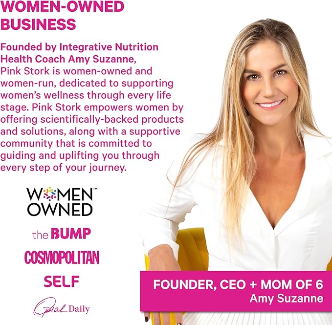 Pink Stork Postpartum Hair Loss Gummies | Biotin, Pantothenic Acid, Vitamin E, B6, B12 | Postnatal Hair Growth + Regrowth Support | Breastfeeding-Friendly | Postpartum Essentials | 60 Gummies