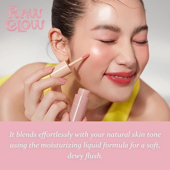 hince Dewy Liquid Cheek 6g Raw Glow Liquid Blush for Cheeks Vegan Dewy Cheek Tint Glass Skin Lightweight Liquid Blush Weightless Watercolor (HUSKY MAUVE, LC004)