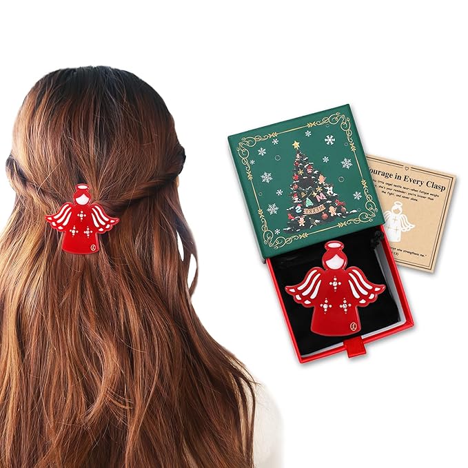 Get Well Soon Gifts for Women After Surgery Recovery for Women, "Guardian Angel" Hair Clip Thinking of You Cancer Care Gifts for Sick Friends Feel Better Encouragement Comfort with Gift Box