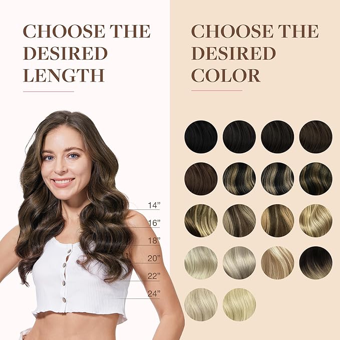 GOO GOO Clip in Hair Extensions Real Human Hair, Remy Human Hair Extensions Clip ins for Women, Natural Human Hair, 16inch 130g 7Pcs, 1B/6/1B Balayage Natural Black to Chestnut Brown