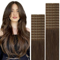 VINBAO Invisi Edge Tape in Extensions Human Hair Chocolate Brown 14in 40g 20pcs Injection Tape-in Hair Extensions Seamless Injected Tape Ins 14inch #4