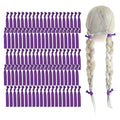 MEEDEE 100 Pack Purple Hair Ties For Women Purple No Crease Hair Ties No Damage Pony Tails Hair Ribbon Ouchless Elastic Knotted Hair Ribbon Yoga Hair Ribbons Elastic Bracelets