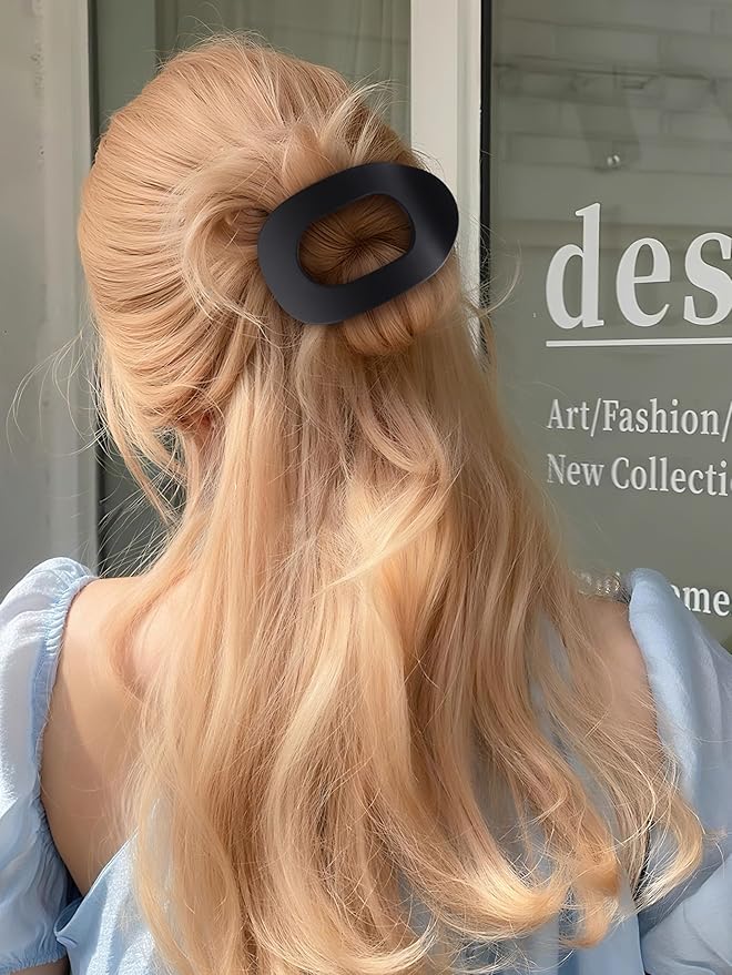 4 PCS Hair Clips Flat claw clips for women,Non Slip Hair Claw Clips for thick hair and thin hair, French ergonomic hair accessories Set