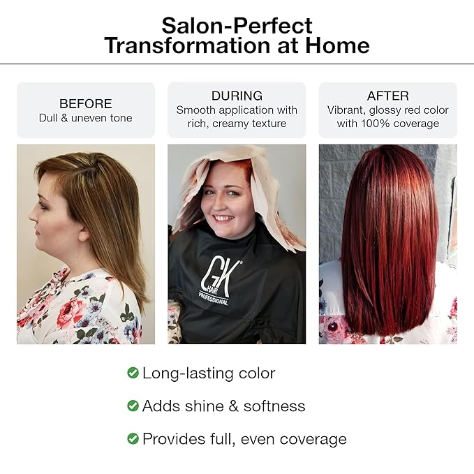 GK HAIR Global Keratin Caramel 6.93 Hair Color Cream Tube (3.4 Fl Oz/100ml) + 20 Volume Developer (5 Fl Oz/150ml) - Professional Permanent Long Lasting Toner Dye