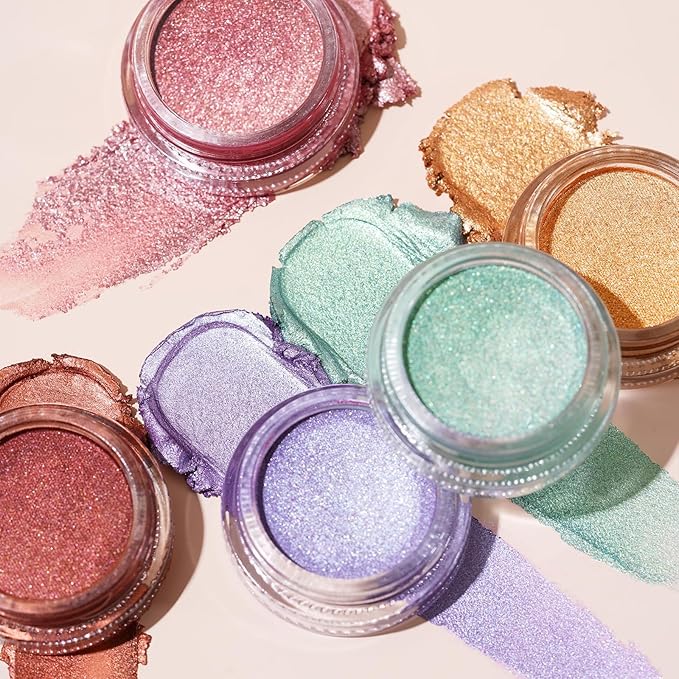 Oulac Green Cream Eyeshadow-Eyeshadow Prime| as Highlighter Large Capacity Highly Pigmented Eye Shadow Waterproof &Long Lasting with Moisturizing Formula, Shimmer Glitter Eye Makeup. 6g.(16)