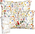 2 Pack Mulberry Silk Pillowcase for Hair and Skin - Queen Size 20 x 30 Inches with Hidden Zipper New Retro Flower 19 Momme Soft Sleeping Silk Pillow Case for Women, Moms