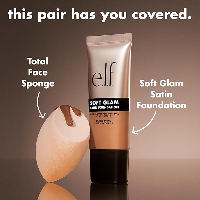 e.l.f. Soft Glam Foundation, Medium Coverage, Long-Lasting & Buildable Foundation For A Smooth, Satin Finish, Vegan & Cruelty-Free, 23 Light Cool