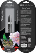 Silver Brush Limited WC-3204s Black Velvet Watercolor Round Set, Set of 3, Sizes 0, 2, and 4 Round Paintbrushes, Short Handle
