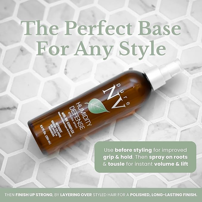 Humidity Defense Custom Hold Hairspray Resists Humidity & Repels Moisture, Keratin, Collagen & Argan Oil Infused To Repair, Restore & Strengthen 8.5 Oz.