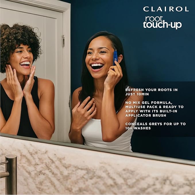 Clairol Root Touch-Up Semi-Permanent Hair Color Blending Gel, 6 Light Brown, Pack of 1