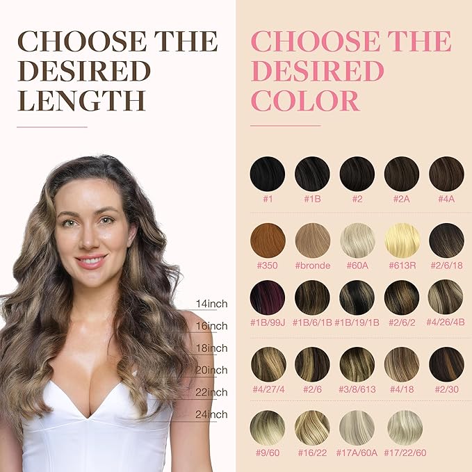 GOO GOO Tape in Hair Extensions Human Hair, 2/6/18 Balayage Brown to Dirty Blonde, 10inch 30g 20pcs, Skin Weft Seamless Invisible, Silky Straight with Thick Ends, Remy Human Hair