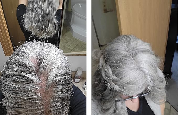 Hair Loss Concealer. Covers Bald Spot And Makes Thin Hair Look 10X Fuller Instantly. All-Natural Hair Building Fiber. Trial Size, 10-Day Supply. Gray
