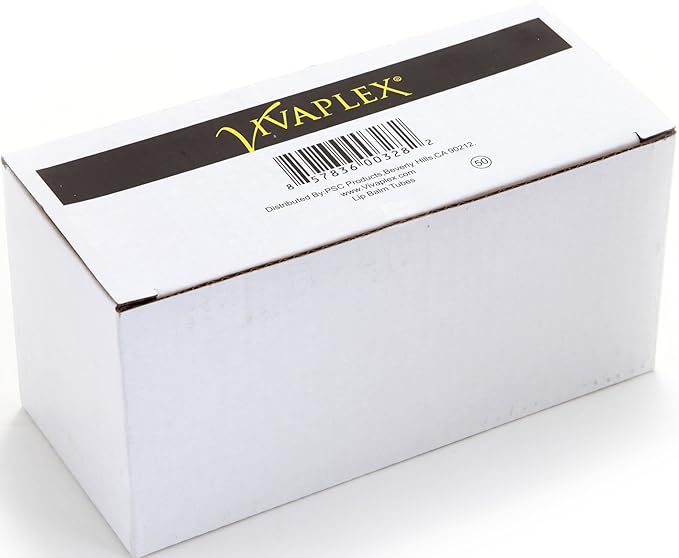 Vivaplex 50, Clear, Empty, 5.5 ml Lip Balm Tubes with White Caps