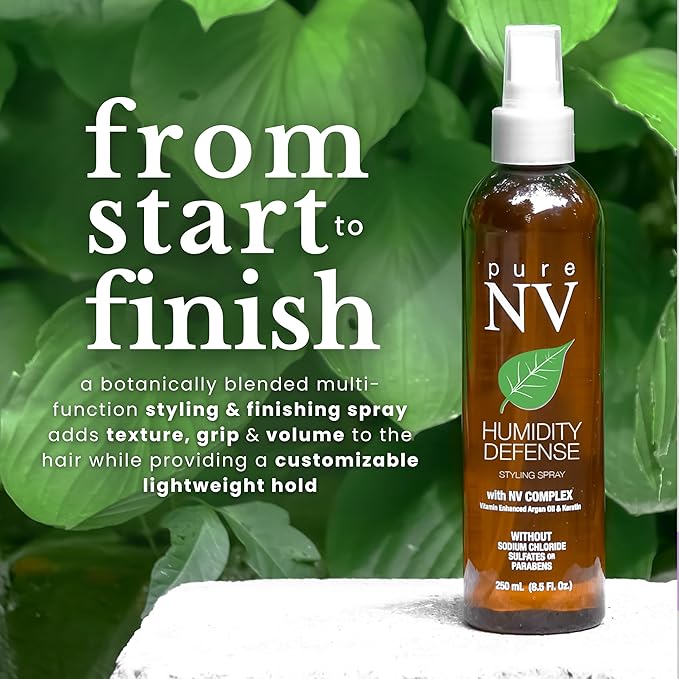 Humidity Defense Custom Hold Hairspray Resists Humidity & Repels Moisture, Keratin, Collagen & Argan Oil Infused To Repair, Restore & Strengthen 8.5 Oz.