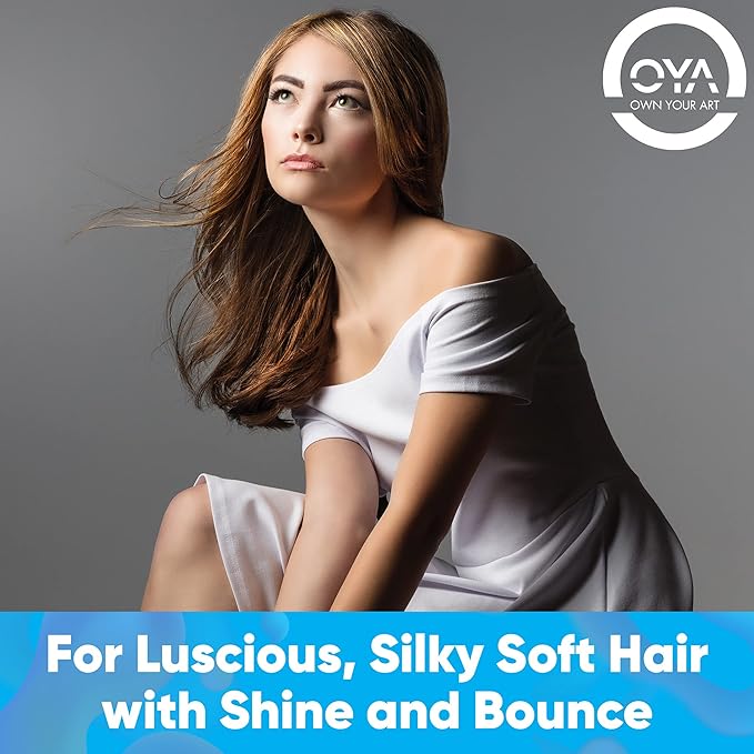 OYA SHIELD Heat Protection Spray - Protects, Strengthens and Improves Hair Elasticity - Lightweight Thermal Shield for Blow Dryer, Flat Iron & Curling Tools - Safe Styling for All Hair Types - 236 ml