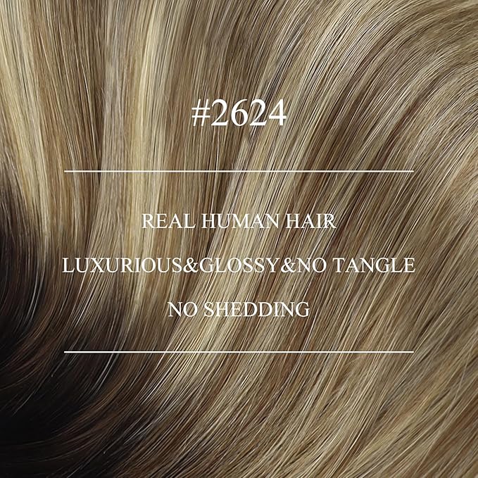 YoungSee Nano Beads Hair Extensions Real Human Hair Brown to Blonde Nano Link Hair Extensions Balayage Dark Brown with Blonde Nano Extension Human Hair Straight for Women Add Length 18inch 1g/s 50g