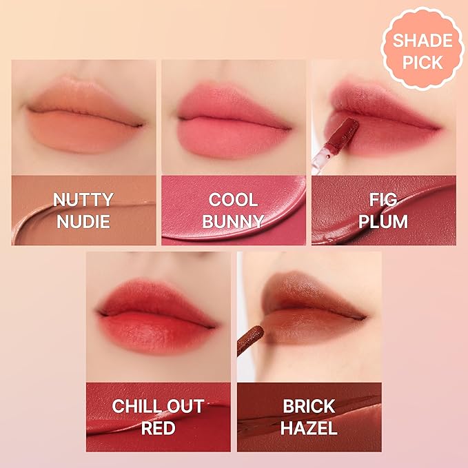 Touch in Sol Vegan Again Blur Core Lip Tint (#Cool Bunny) - Long Lasting, High Pigment Velvet Matte Lip Stain – Lightweight Smooth Blur Finish