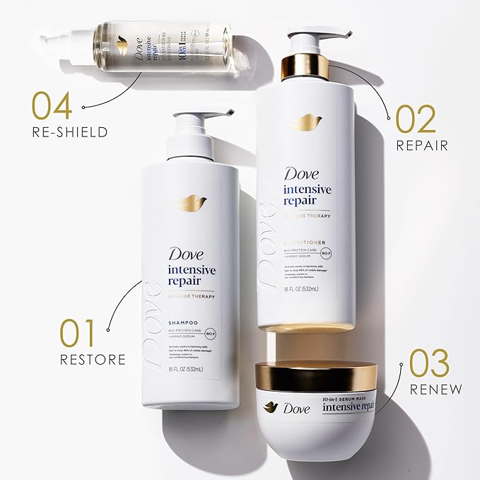 Dove Intensive Repair Amino Serum for Damaged Hair with Bio-Protein Care Technology 3.3 oz