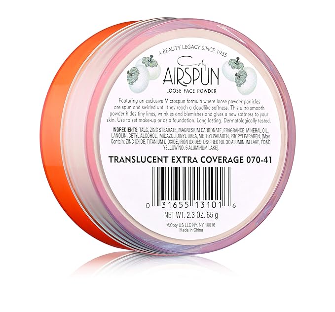 Coty Airspun Face Powder, Translucent Extra Coverage, 2.3 Ounce, Pack of 1