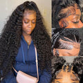 32 Inch 13x6 Lace Front Wigs Human Hair Pre Plucked Deep Curly HD Lace Front Wigs Human Hair 200 Density Deep Curly Glueless Wigs Human Hair With Baby Hair For Black Women