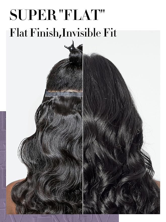 LUVME Clip in Hair Extensions Thick Body Wavy Hair Extensions, Natural Black 135g 7pcs 22 Inch, Real Hair Clip in Human Hair for Women