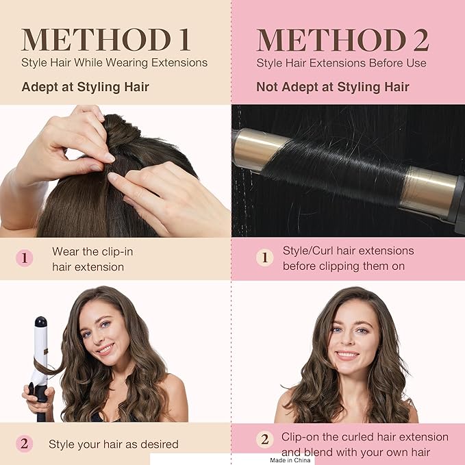 GOO GOO Clip in Hair Extensions Real Human Hair, Remy Human Hair Extensions Clip ins for Women, Natural Human Hair, 24inch 120g 7Pcs, 5 Light Ash Brown
