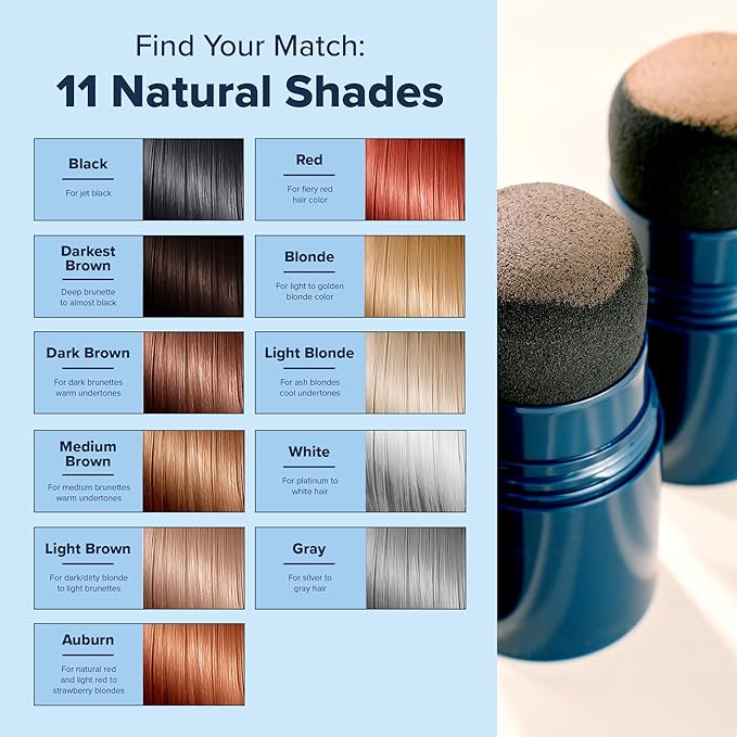 TRUHAIR Jumbo Color & Conceal Waterproof Root Touch Up Hair Color for Gray Hair Coverage - Instant Root Cover Up Hair Powder for Women & Men - Bald Spot Concealing, Hairline Filling (White)
