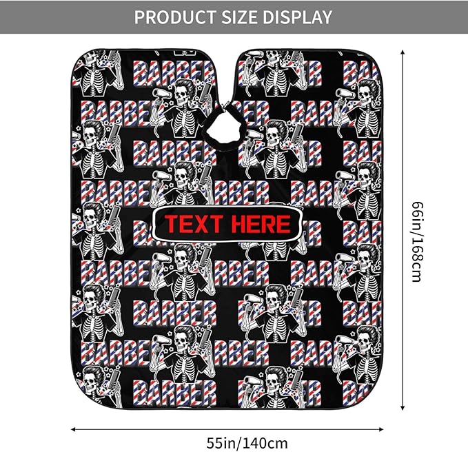 Custom Barber Cape for Men Personalized Professional Hair Cutting Cape with Text for Home Salon Barbershop