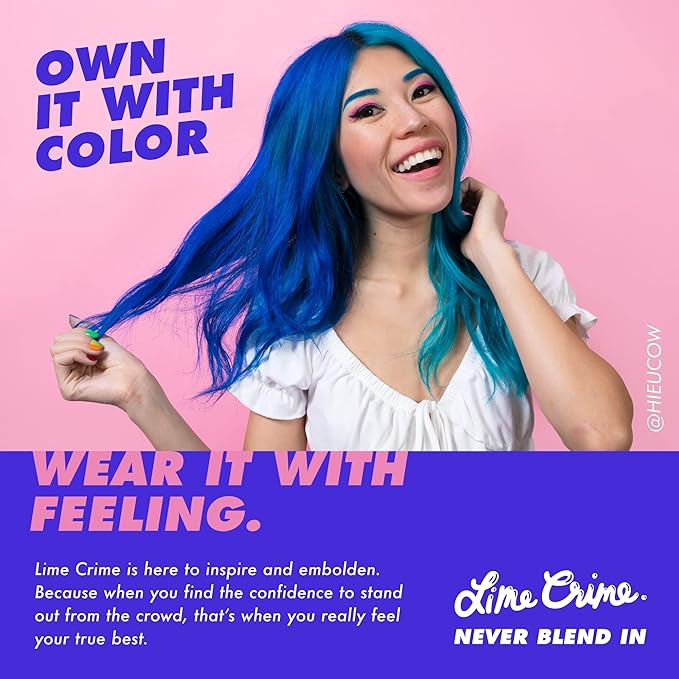 Lime Crime Pastel Colored Unicorn Hair Tint, Bunny (Pastel Baby Pink) - Damage-Free Semi-Permanent Hair Color Conditions & Moisturizes - Temporary Hair Dye Kit Has Sugary Citrus Vanilla Scent - Vegan