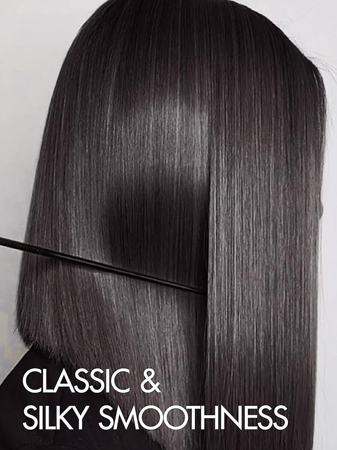 LUVME Ready to Go Bob Wig, Natural Black, Glueless, 100% Unprocessed Virgin Human Hair, Medium Size, 22-22.5 Inches