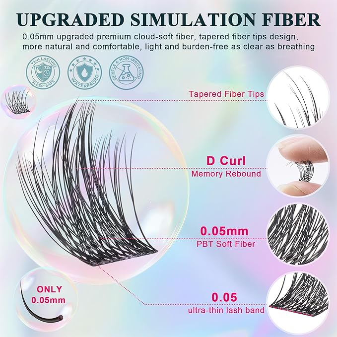 Lash Clusters Wispy - Lash Clusters,30D 40D Lash Clusters For Natural Look WideSpan 8-16MM Eyelash Clusters D Curl Lash Clusters For DIY Lashes At Home