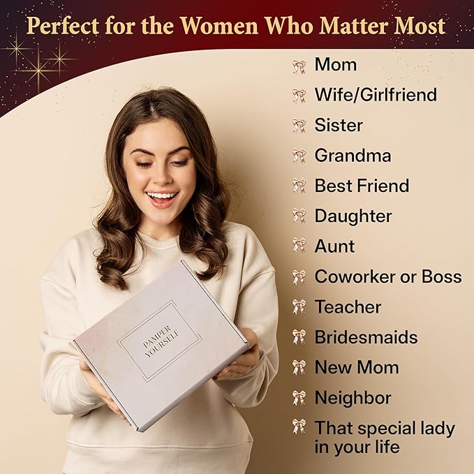 10-Piece Spa Gift Box for Women | Self-Care Set with Eye Mask, Loofa,Bath Bombs,Face Masks,Bubble Bath, Lotion, Body Wash & Bath Salt | Gift for Mom, Grandma, Wife, Bridesmaid or Loved Ones