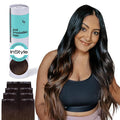 Irresistible Me Real Human Hair Extensions Clip Ins – 100% Human Hair Clip In Extensions for Length & Volume – Invisible Extension – Heat Resistant & Dyeable – Dimensional Brown, 20 Inches