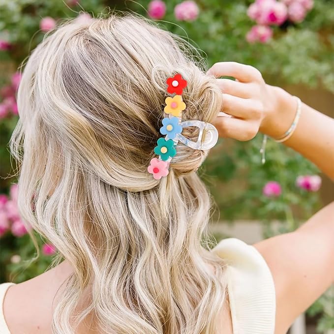 Hair Claw Clips for Women,2Pcs Large Non-Slip Metal Sparkly Butterfly Hair Clips Strong Hold Hair Accessories for Thin & Thick Hair