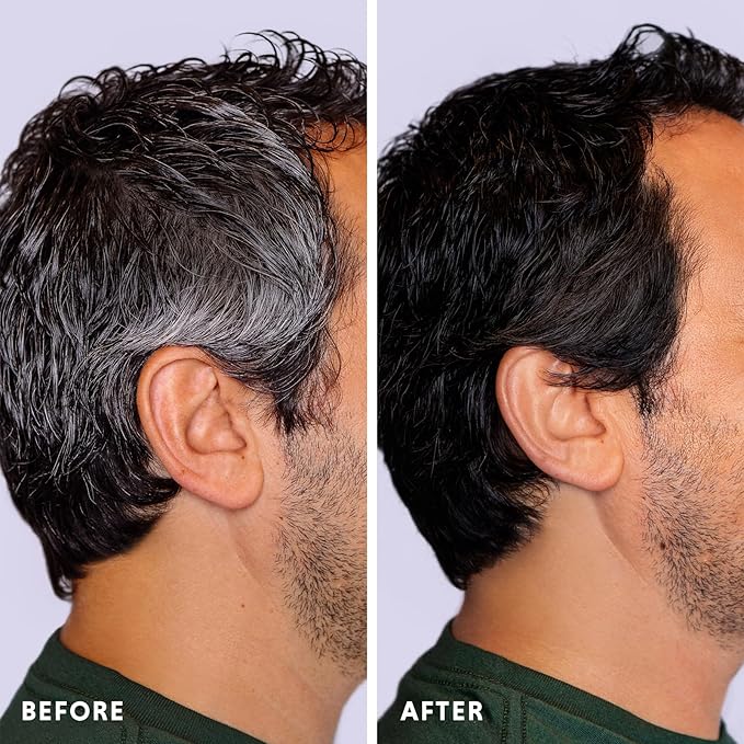 Hair & Beard Color for Full Gray Coverage 2 pack - Soft Black - Ammonia-Free Complete Men’s At-home Beard & Hair Dye Kit, Professional-grade Permanent Hair Color (2.0)